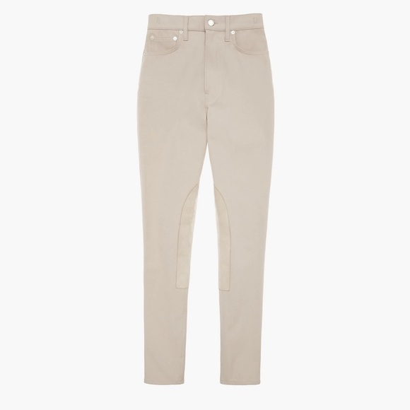 Helmut Lang Femme Hi Rider Straight Jeans Natural Tan High Rise - Picture 11 of 13